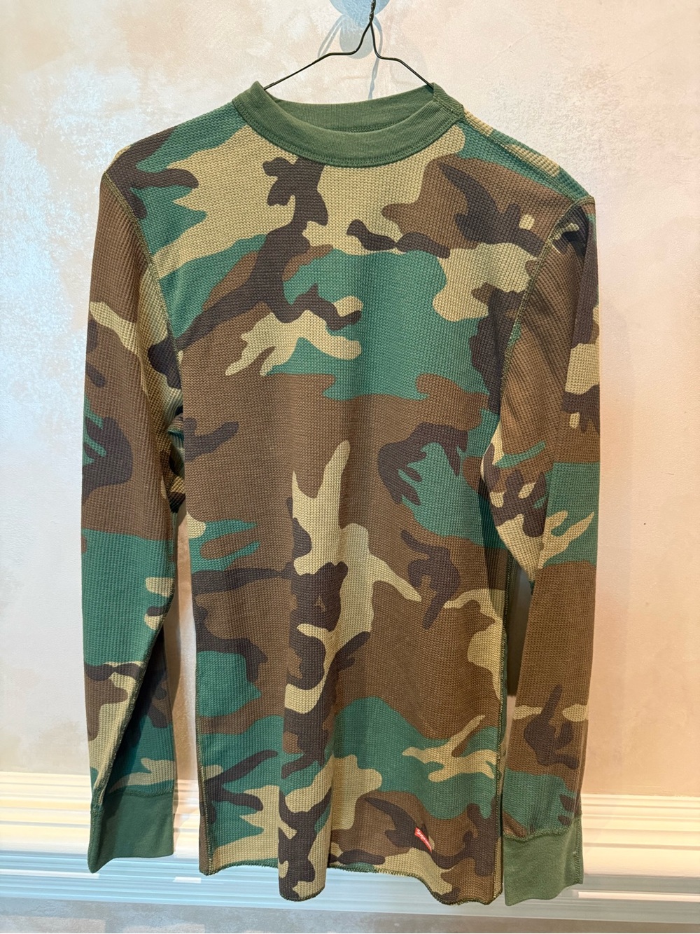 Supreme Hanes Woodland Camouflage Thermal Long Sleeve Shirt